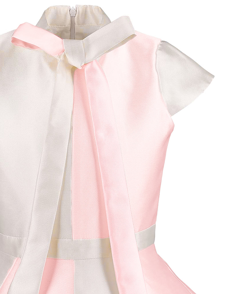 NIKOLIA "Bubble Journey" Chess Dress in Pink and White