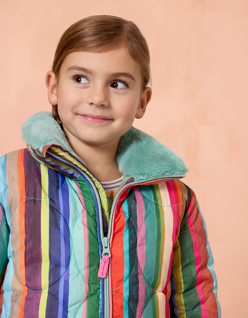 OILILY Autumn 2025 STRIPE PRINTED PUFFER JACKET