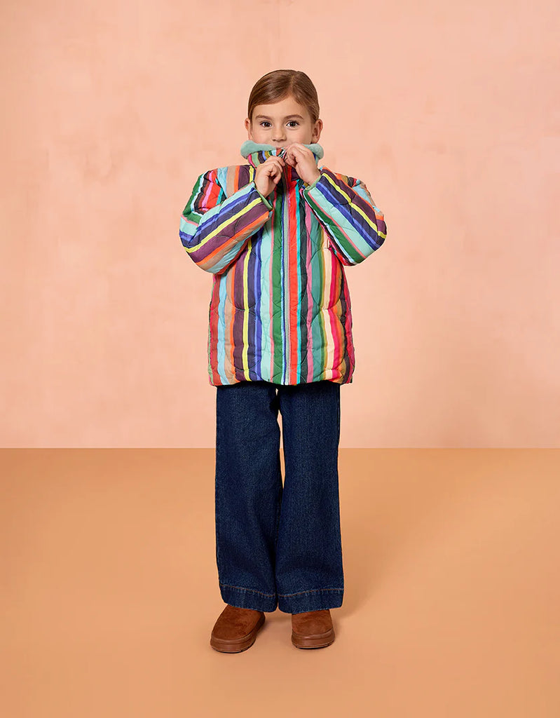 OILILY Autumn 2025 STRIPE PRINTED PUFFER JACKET