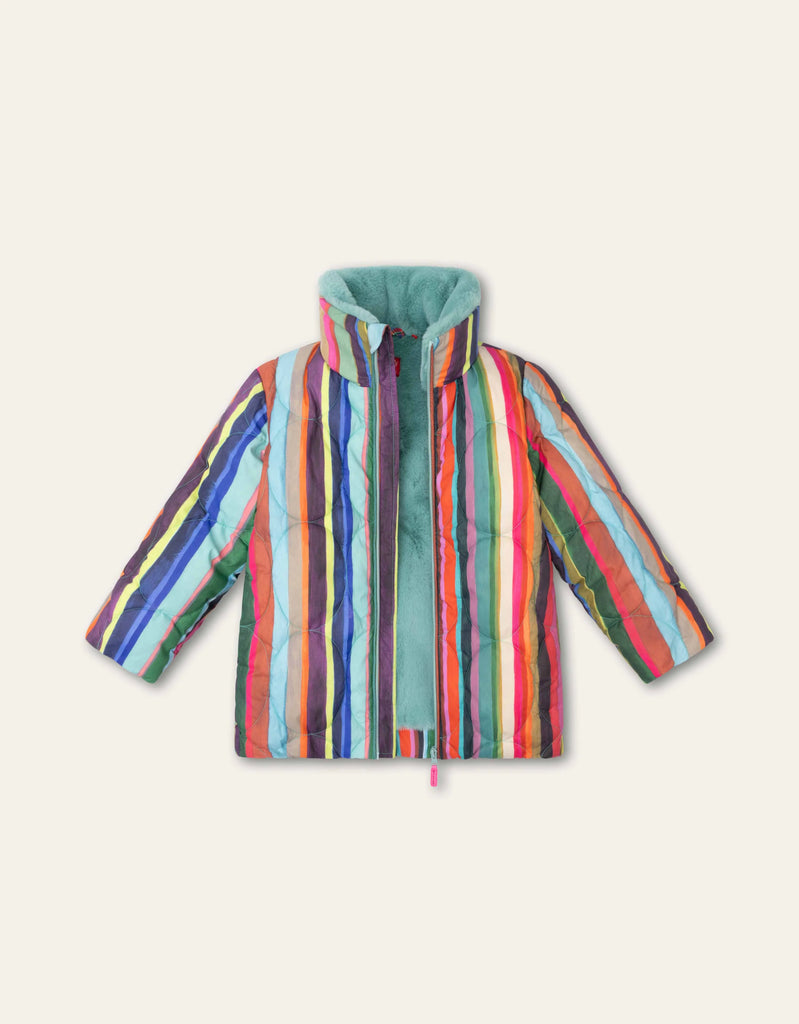 OILILY Autumn 2025 STRIPE PRINTED PUFFER JACKET