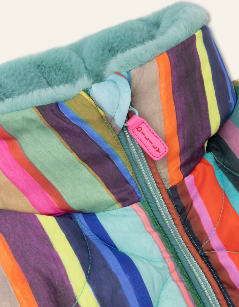 OILILY Autumn 2025 STRIPE PRINTED PUFFER JACKET