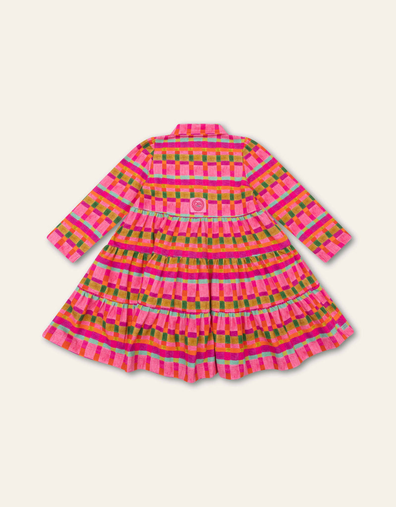 OILILY Autumn 2025 DIANA LONG SLEEVE COLLARED PLAID DRESS