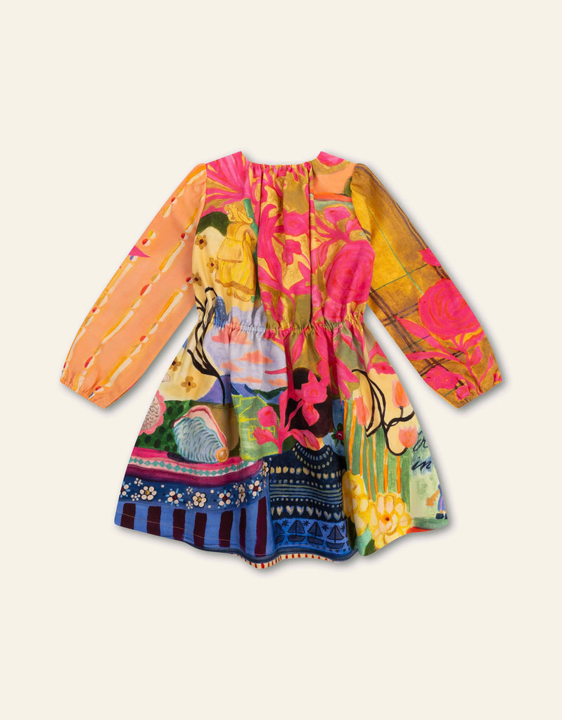 OILILY Autumn 2025 DANNE LONG SLEEVE ABSTRACT PRINT DRESS