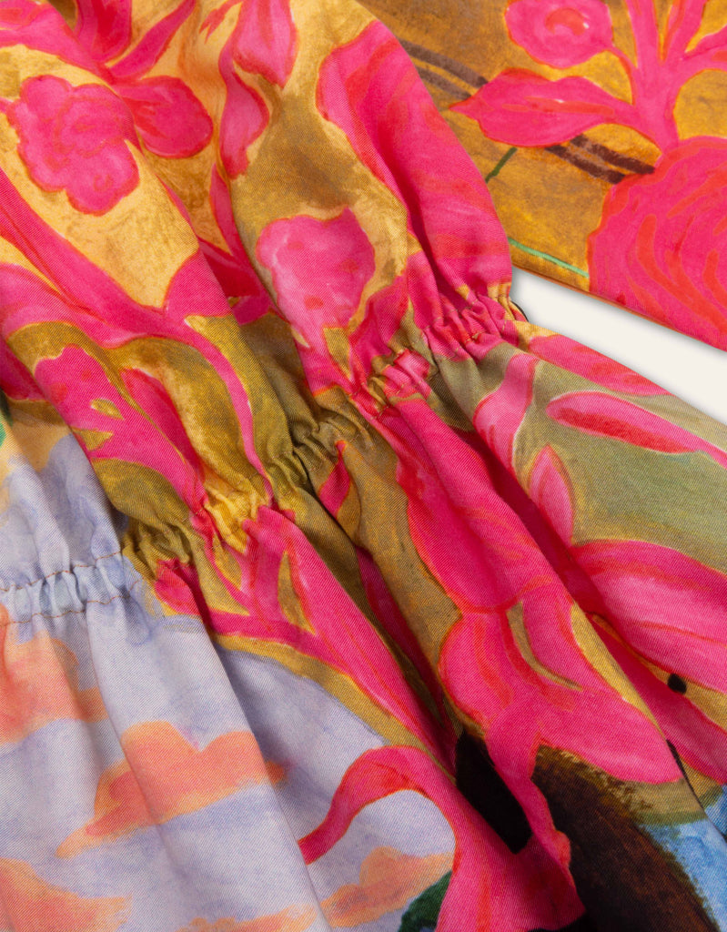 OILILY Autumn 2025 DANNE LONG SLEEVE ABSTRACT PRINT DRESS