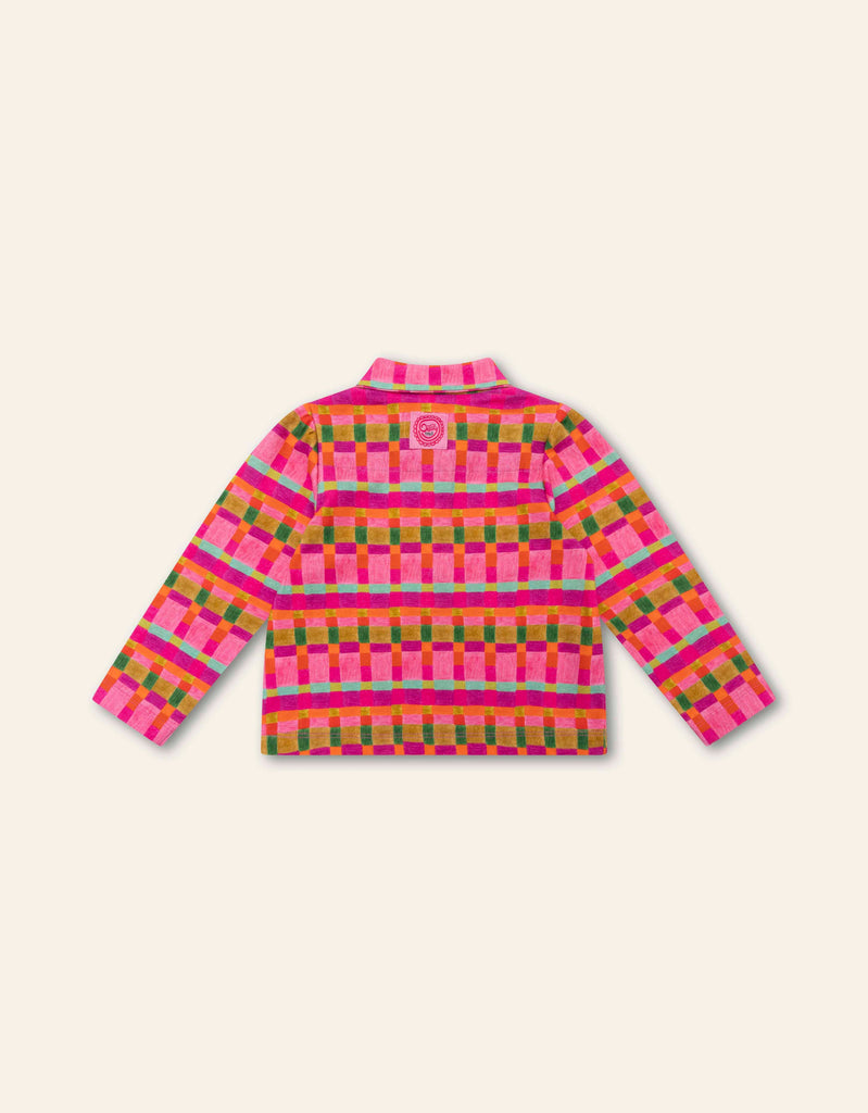 OILILY Autumn 2025 TIANA PLAID LONG SLEEVE COLLARED TSHIRT