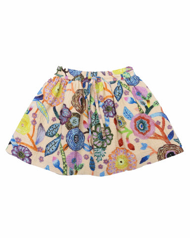 CAROLINE BOSMANS AW24 Tiered Skirt in Pale Pink