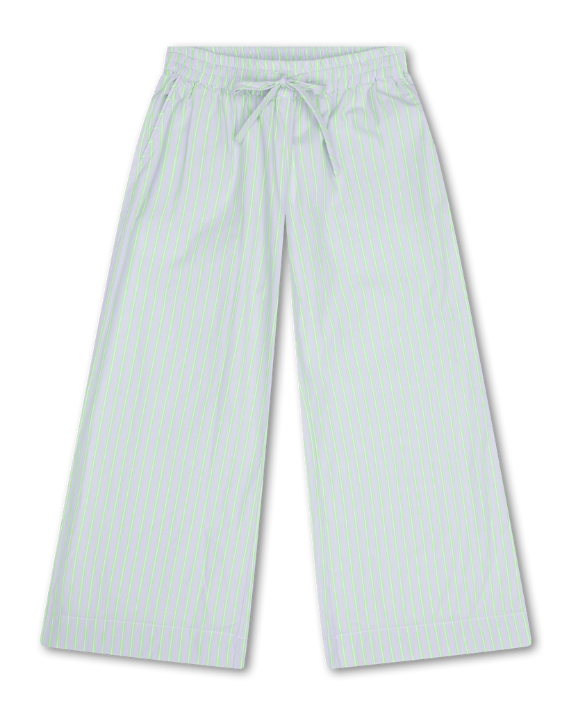 OILILY Spring Summer 2025 Palazzo Trousers in Lilac Stripe