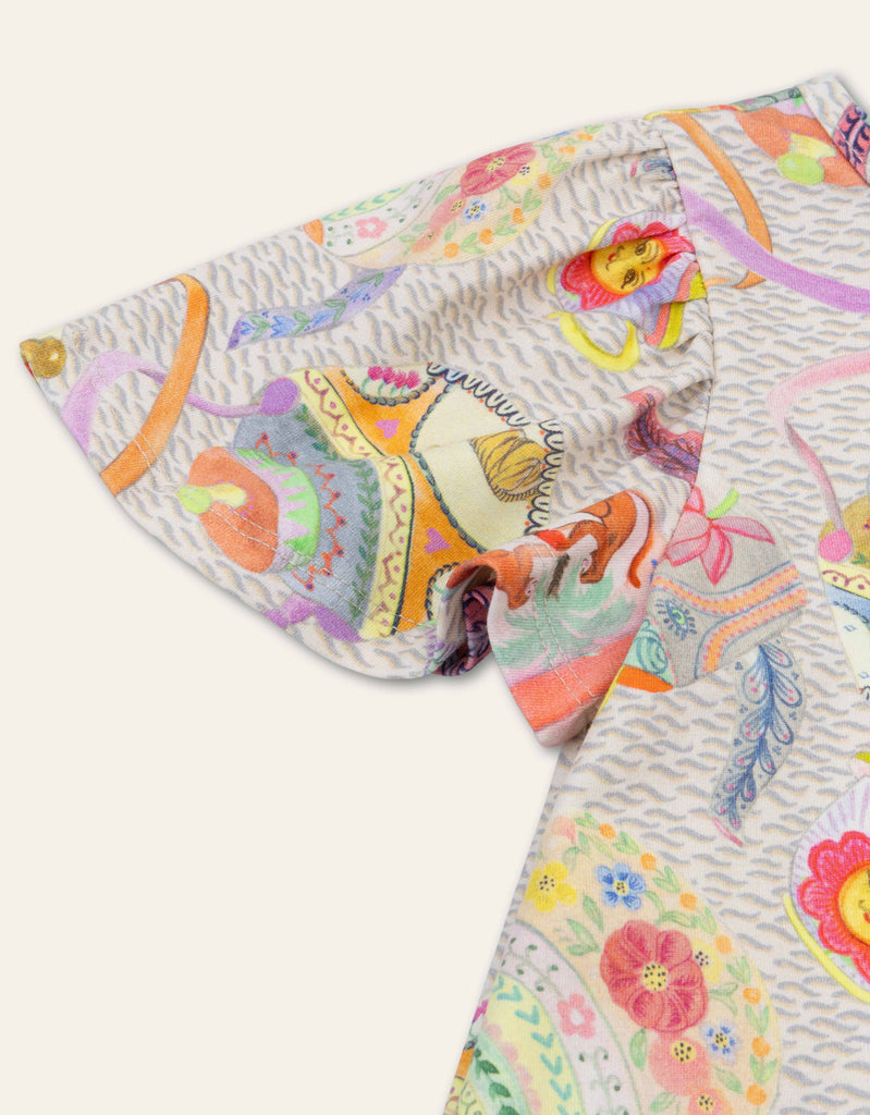 OILILY SS26 Thrive T-shirt in Tea Print