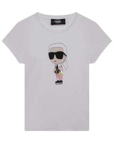 KARL LAGERFELD SS24 Short Sleeve Ringer T-shirt with Choupette