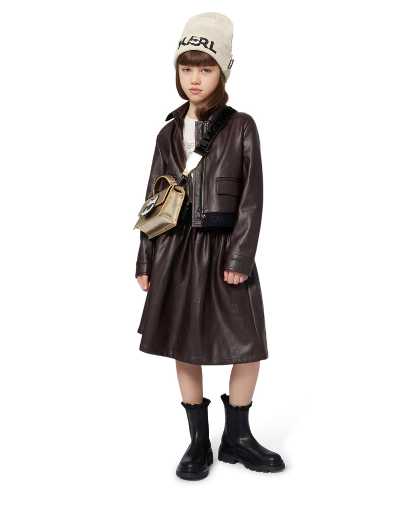 KARL LAGERFELD FW25 Mini-Me FAUX LEATHER JACKET