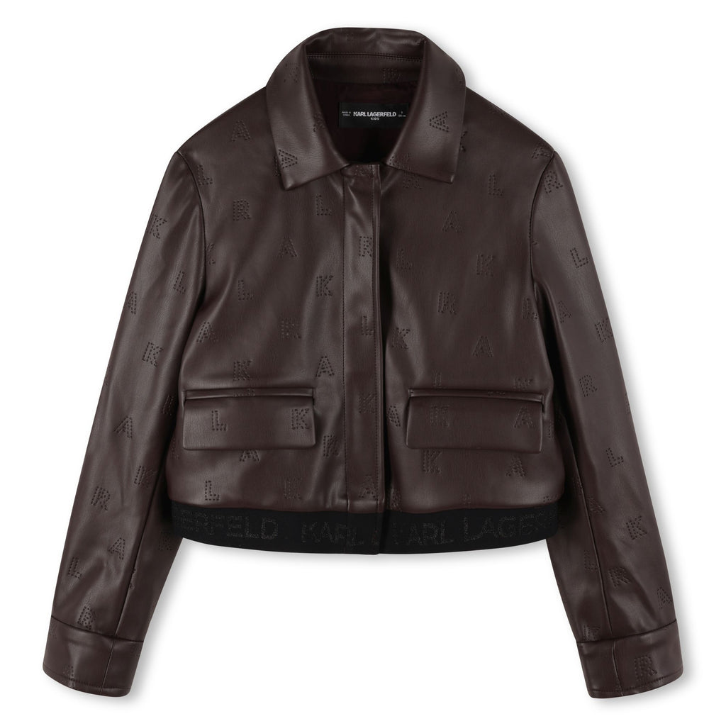 KARL LAGERFELD FW25 Mini-Me FAUX LEATHER JACKET