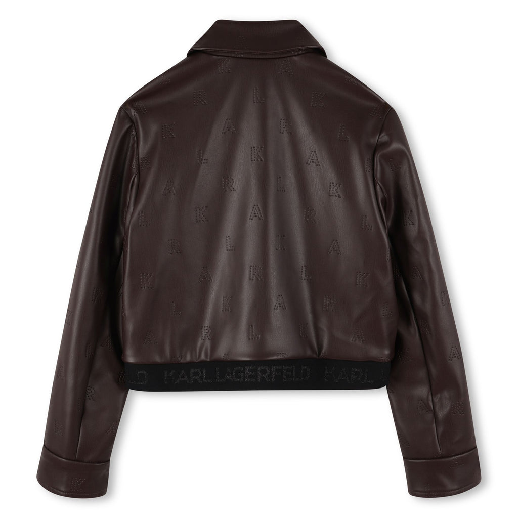 KARL LAGERFELD FW25 Mini-Me FAUX LEATHER JACKET