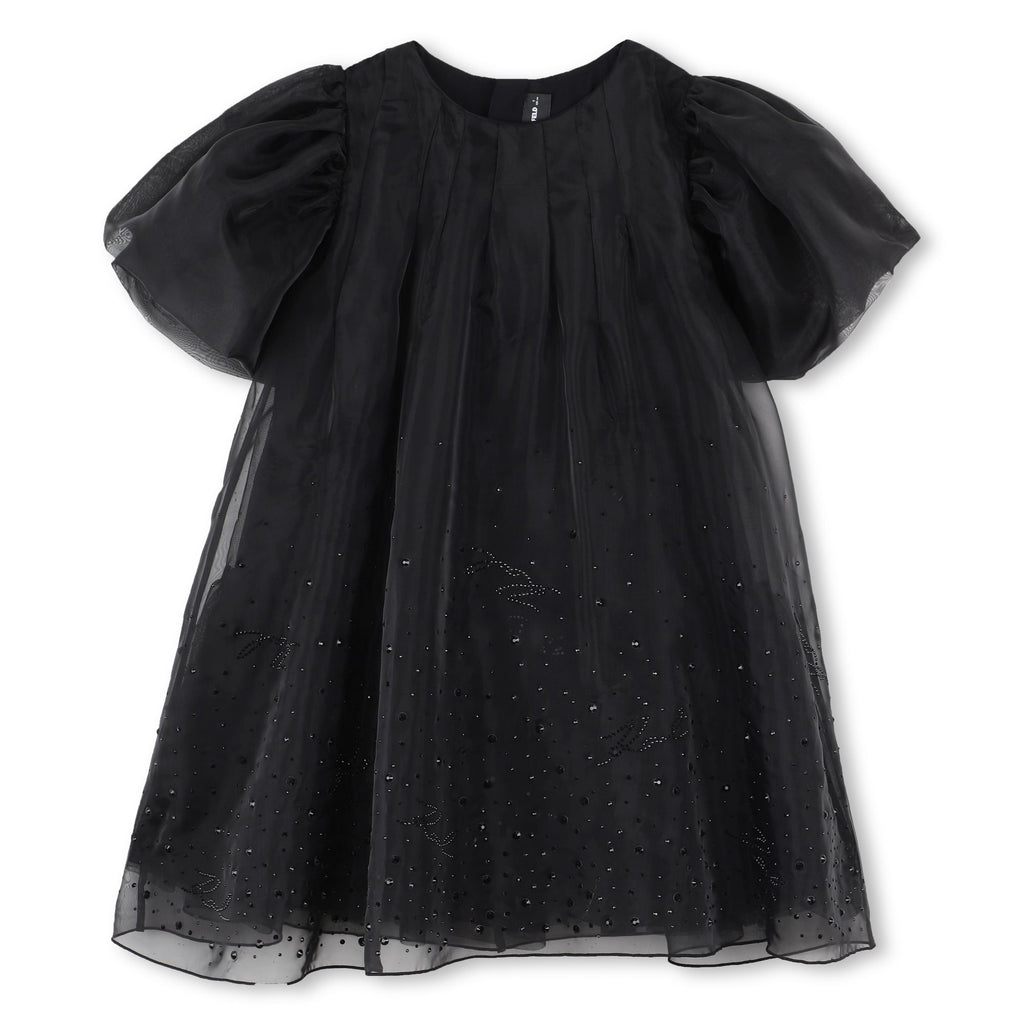 KARL LAGERFELD FW25 CEREMONY GLITTER TULLE OVERLAY DRESS
