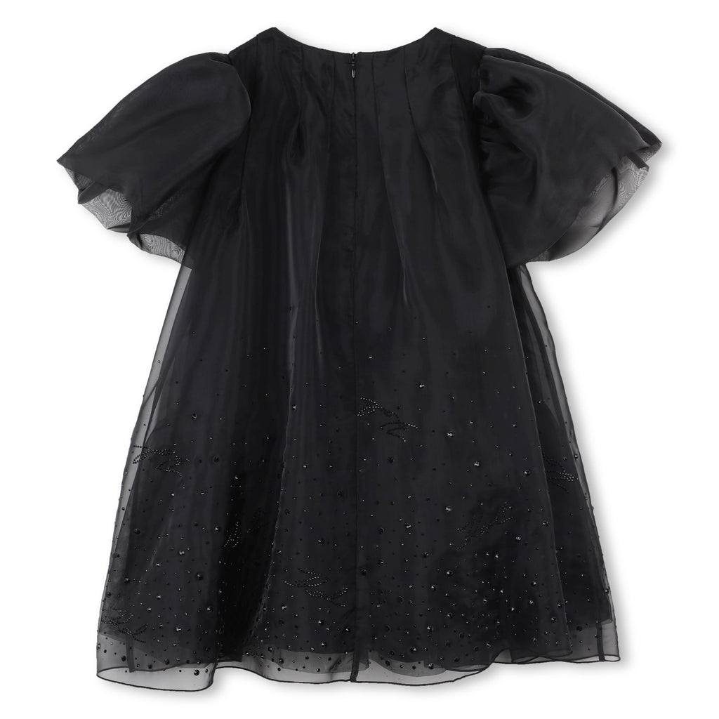 KARL LAGERFELD FW25 CEREMONY GLITTER TULLE OVERLAY DRESS