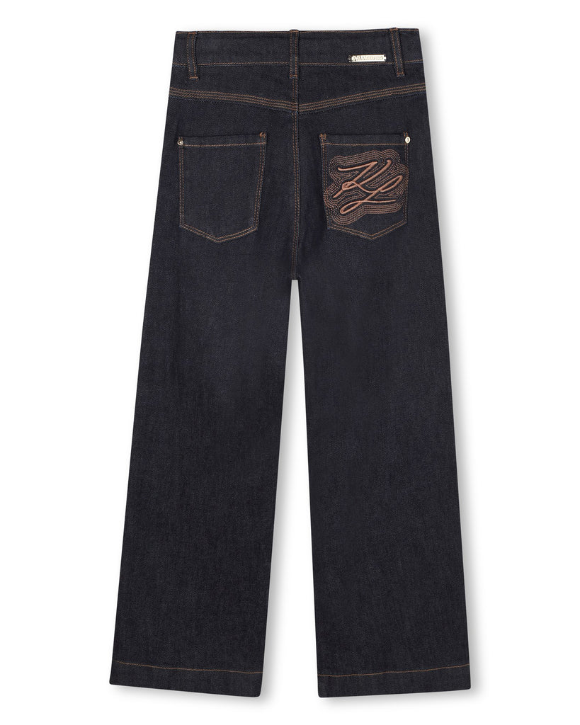 KARL LAGERFELD FW25 DENIM WIDE LEG PANTS