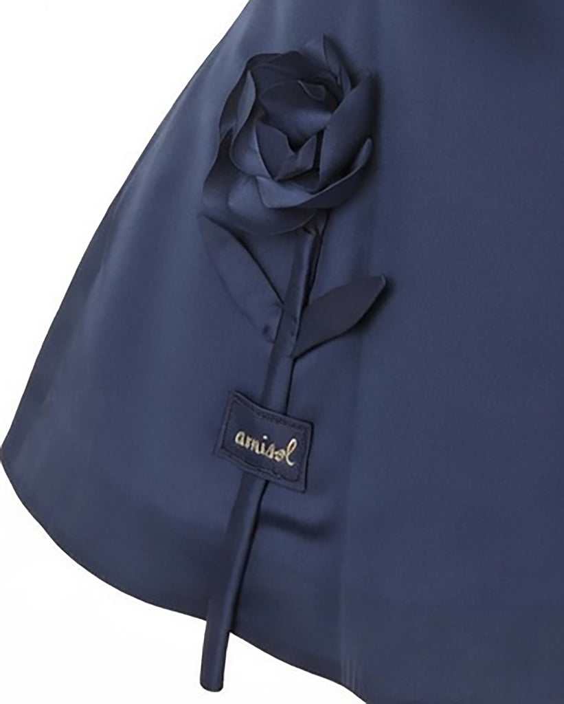 MIMISOL Spring Summer 2026 REDINGOTE COTTON DRESS in DARK BLUE