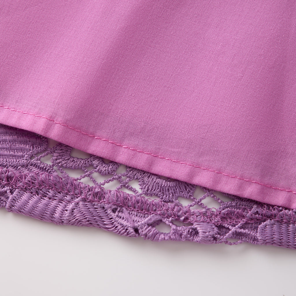 MARLO KIDS Gianna Embroidery Mini Dress in Grape