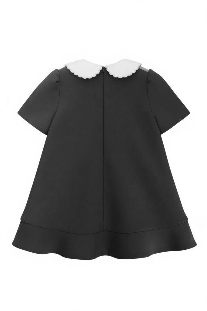 MIMISOL FALL 2026 Baby Ruffled Crepe Dress in Black