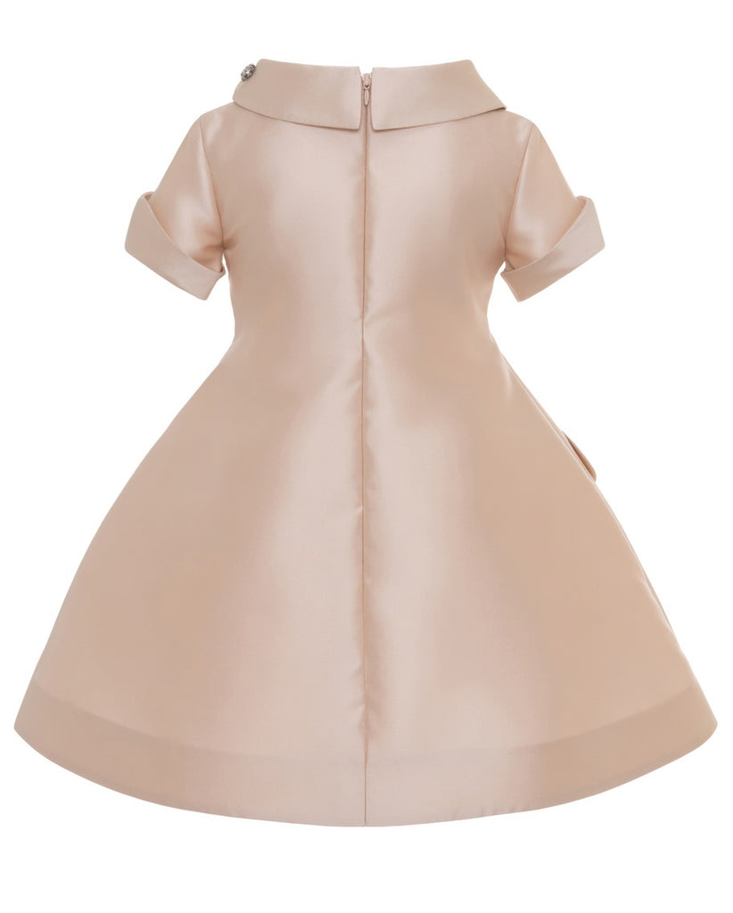 MIMISOL FALL 2026 Embellished Mikado Dress in Salmon Pink