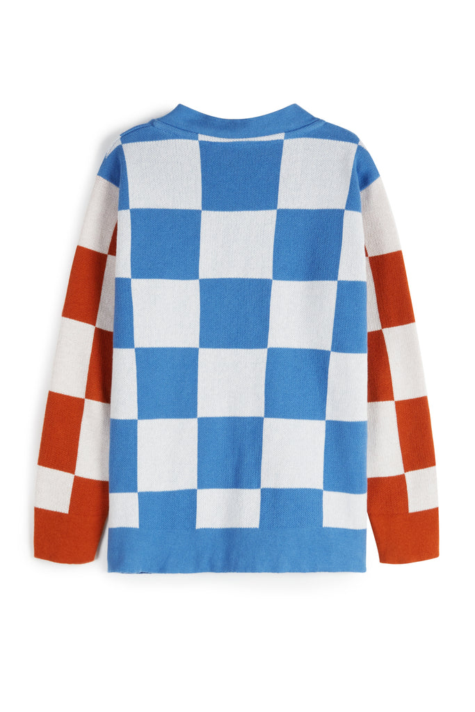 WOLF AND RITA "An Ode To Summer" SAMUEL CHECK KNIT CARDIGAN