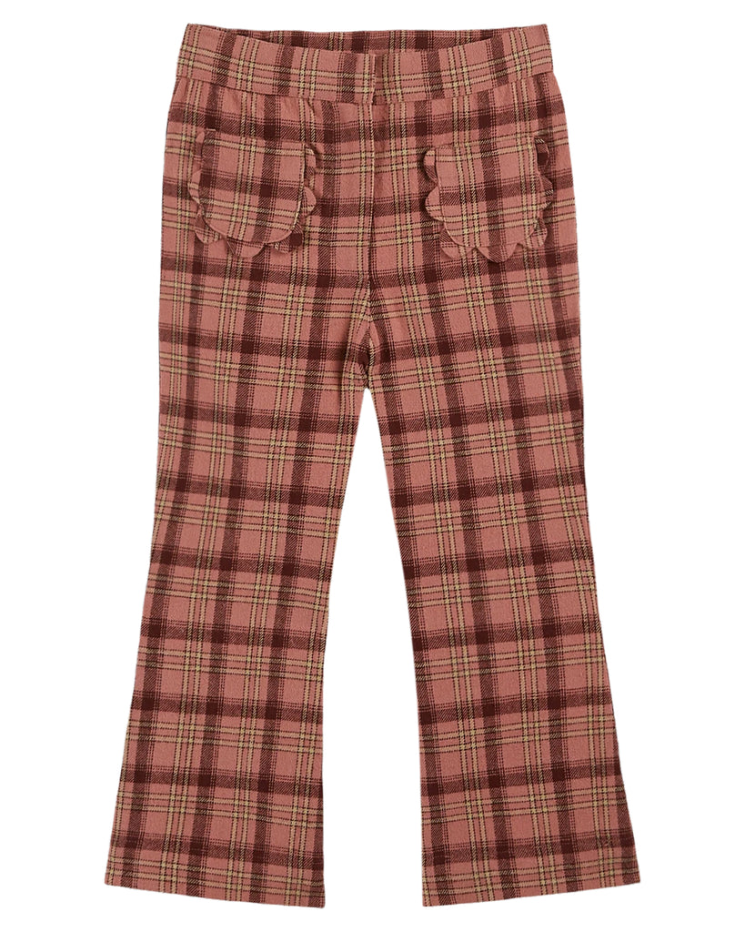 EMILE ET IDA AW24 Plaid Checkered Flower Pocket Flared Pants