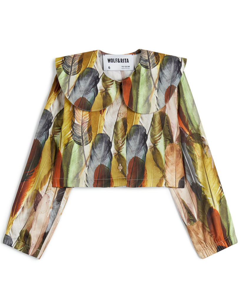 WOLF AND RITA 'Tales Of The Land And Sea' LEONILDE ÍNDIOS Cropped Blouse Top