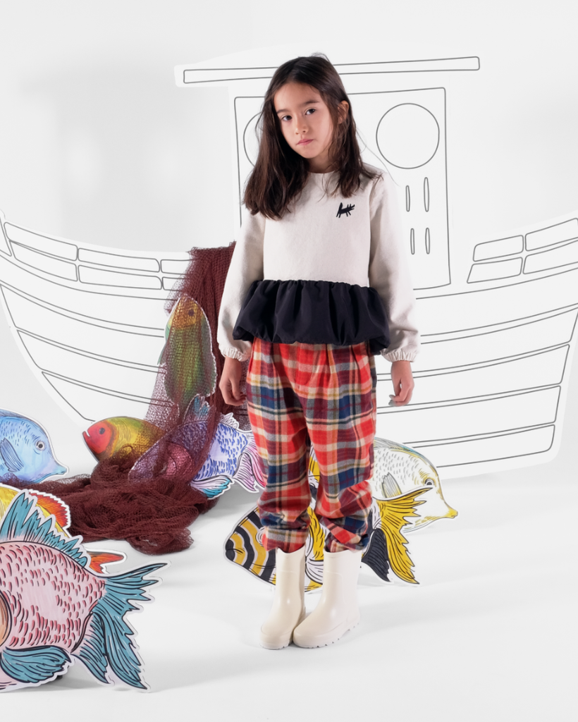 WOLF AND RITA 'Tales Of The Land And Sea' FREDERICA CRU Knit Blouse