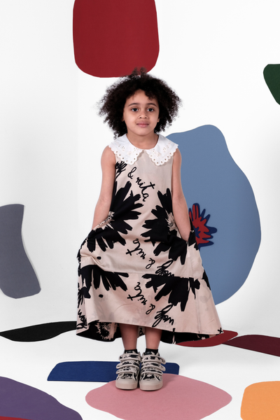 WOLF AND RITA 'A Thousand Rainbows' BETÂNIA BOTANICAL MOCHA Dress