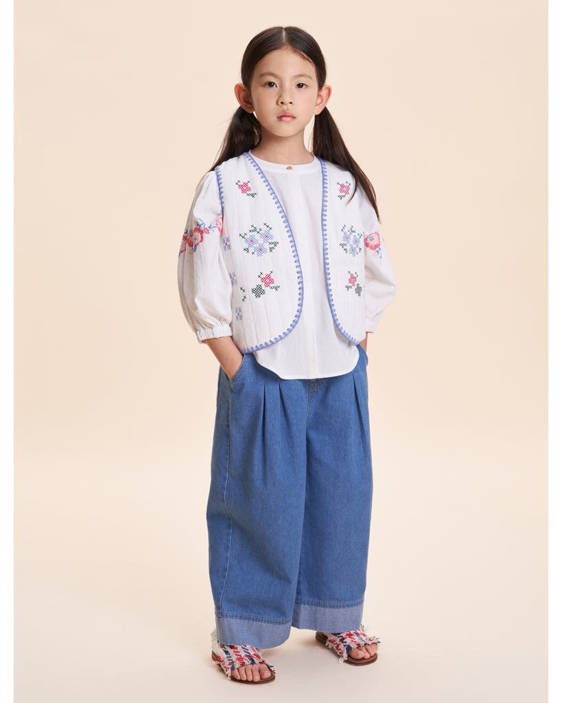 C'ERA UNA VOLTA Suri Pants in Denim Blue