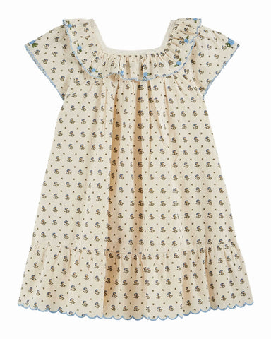 EMILE ET IDA SS25 CREAM TULIP TERRY SHORT JUMPSUIT