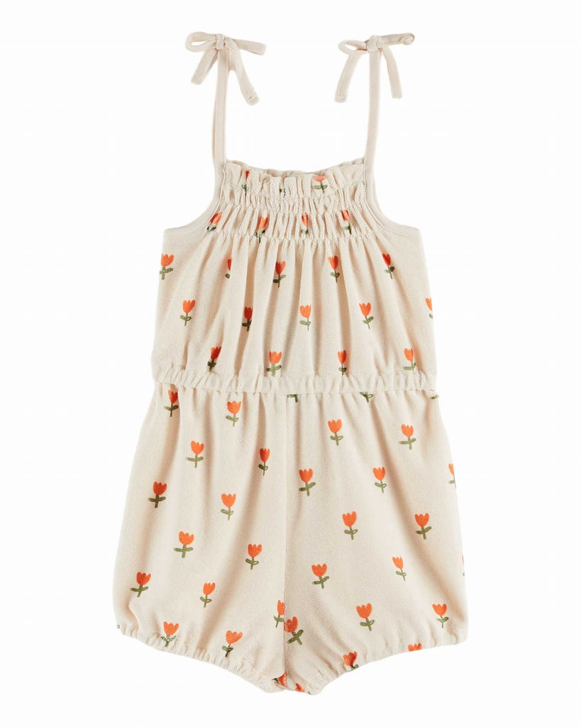EMILE ET IDA SS25 CREAM TULIP TERRY SHORT JUMPSUIT