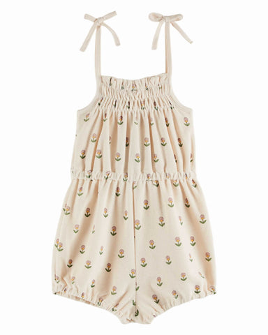 EMILE ET IDA SS25 CREAM TULIP TERRY SHORT JUMPSUIT