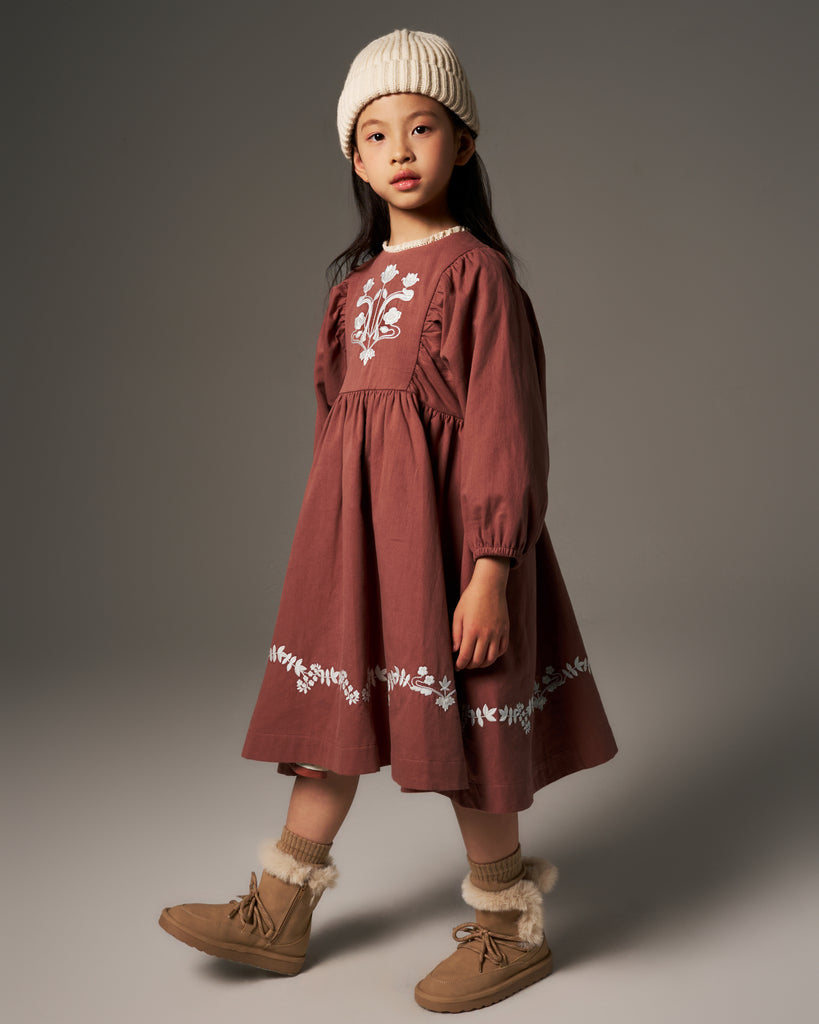 C'ERA UNA VOLTA Kana Dress in Rust