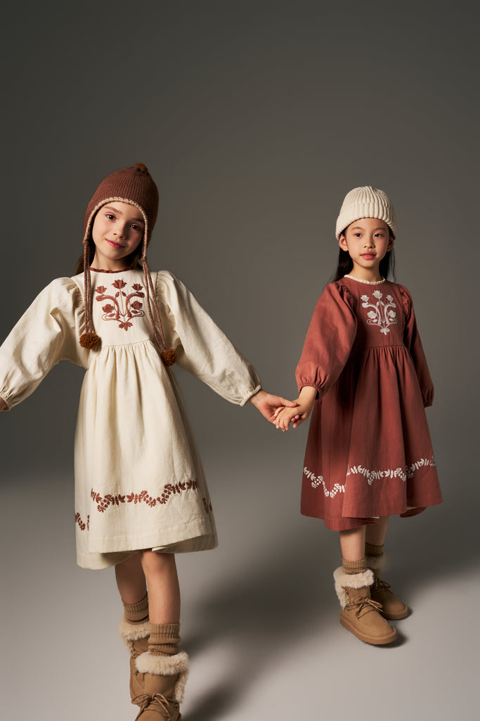 C'ERA UNA VOLTA Kana Dress in Rust