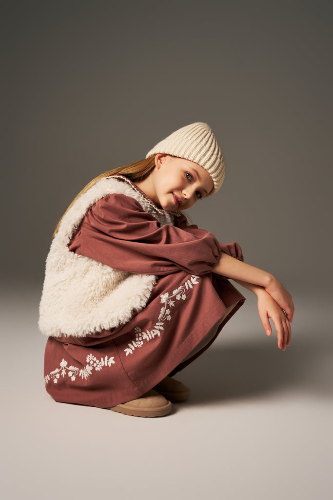 C'ERA UNA VOLTA Sofia Dress in Rust