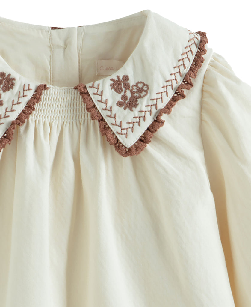 C'ERA UNA VOLTA Baby Sabrina Dress in Cream