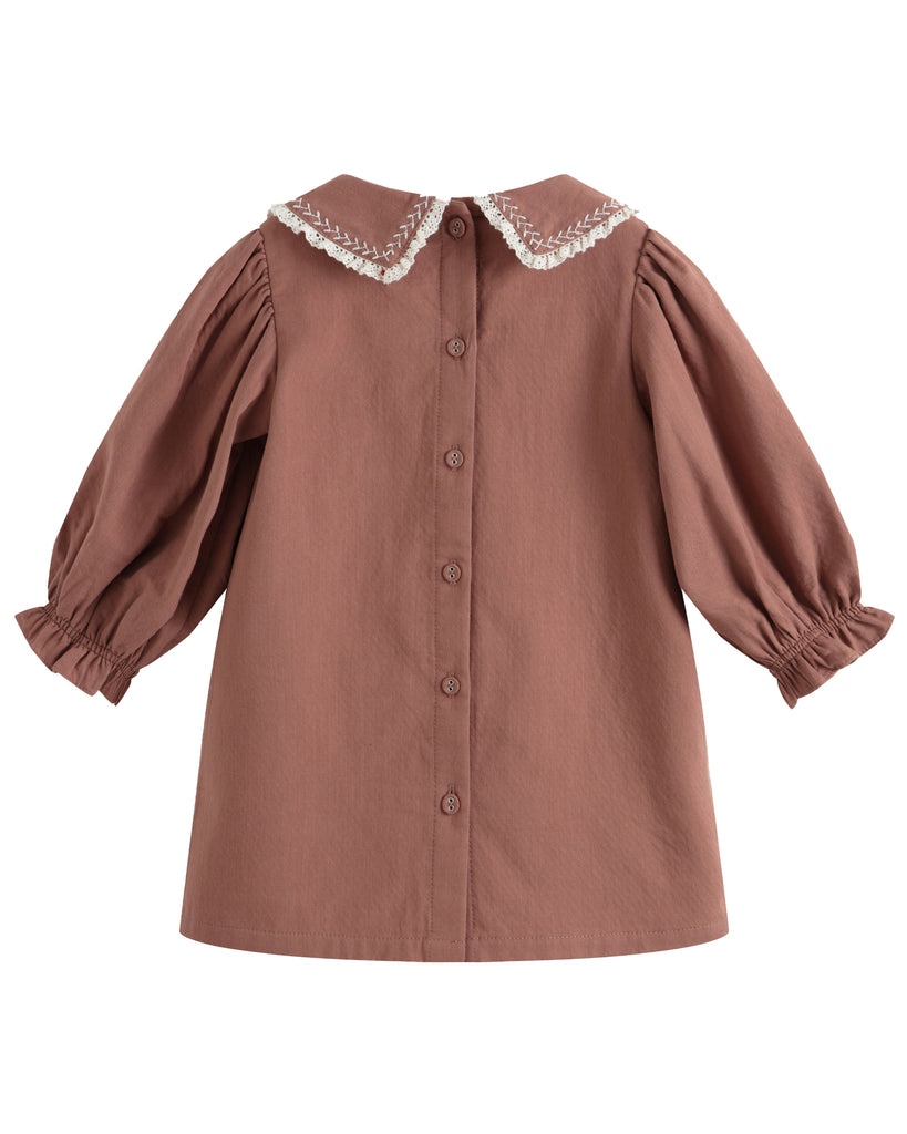 C'ERA UNA VOLTA Baby Sabrina Dress in Rust