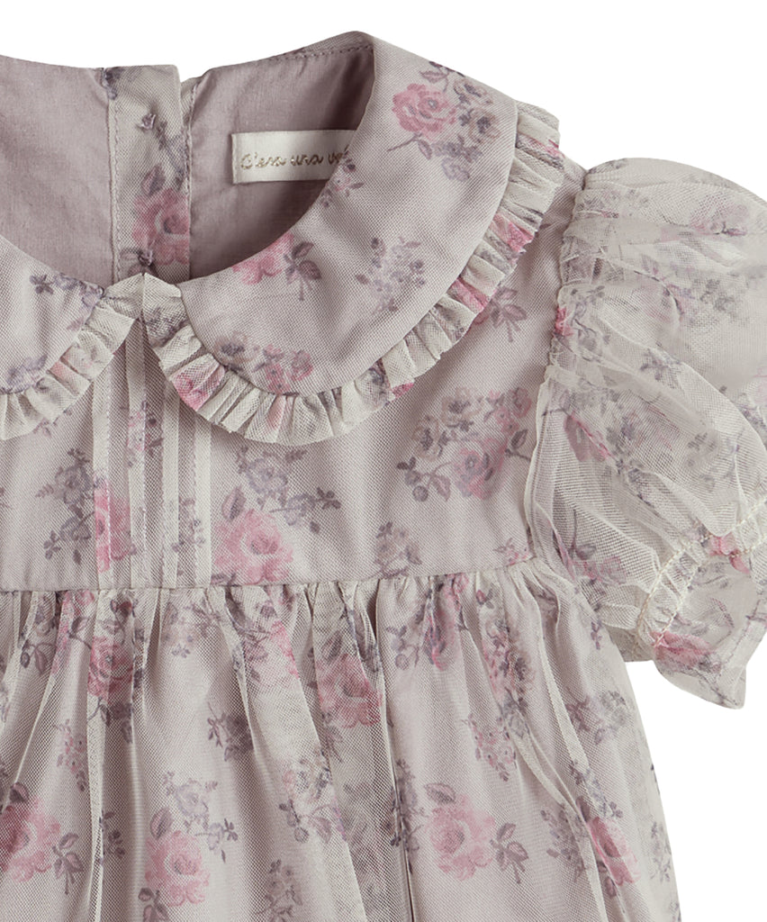 C'ERA UNA VOLTA Baby Vienna Romper in Pink Roses