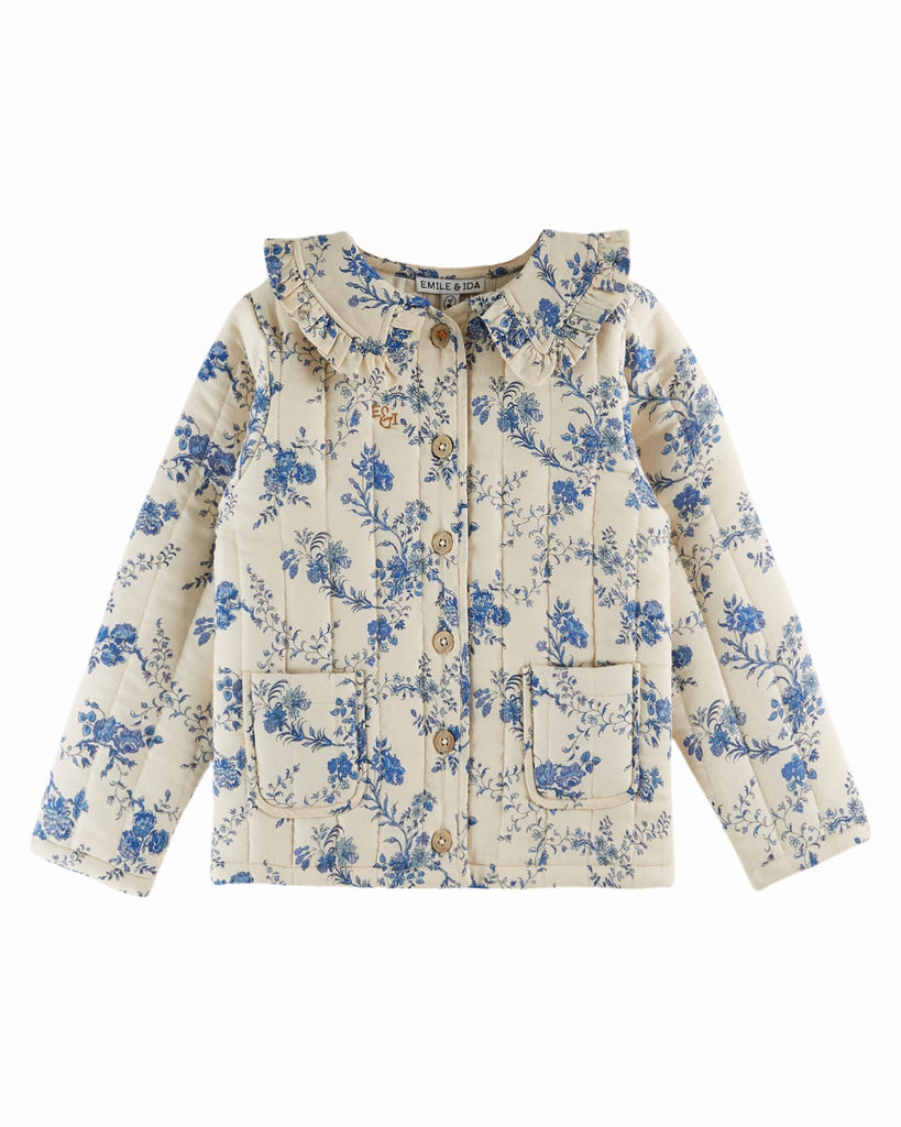 EMILE ET IDA FW25 QUILTED JACKET in BLUE ORCHID