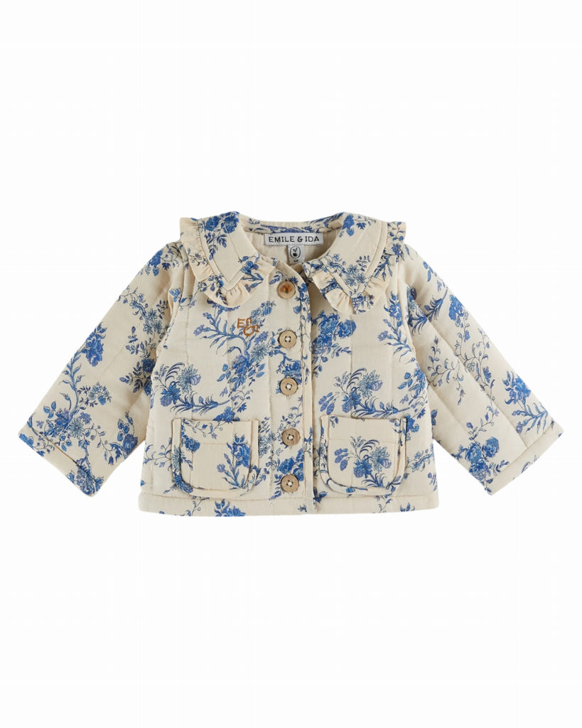 EMILE ET IDA FW25 QUILTED JACKET in BLUE ORCHID