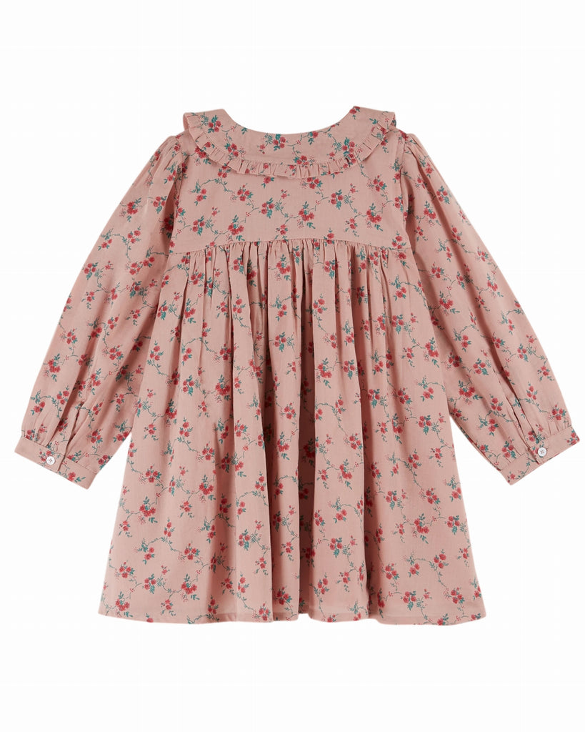 EMILE ET IDA FW25 PINK FLOWER DRESS