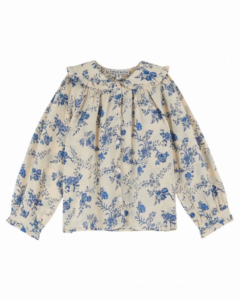EMILE ET IDA FW25 BLOUSE TOP in BLUE ORCHID