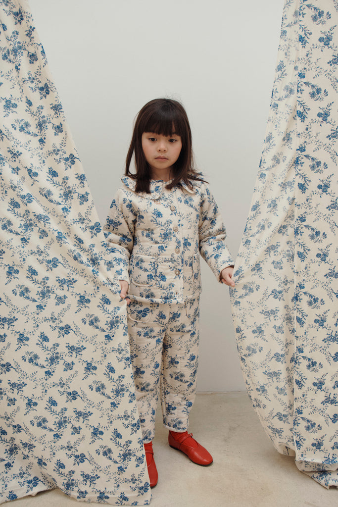 EMILE ET IDA FW25 QUILTED PANTS in BLUE ORCHID