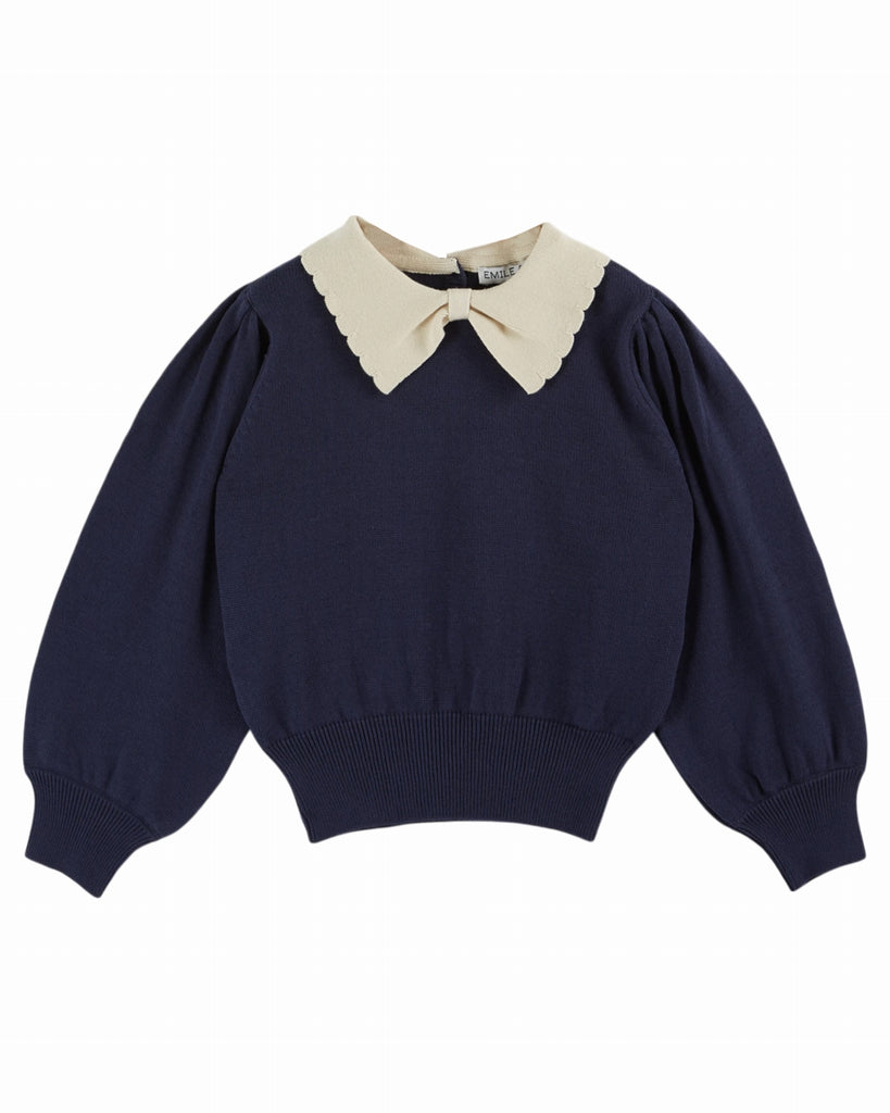 EMILE ET IDA FW25 PIERROT COLLAR CARDIGAN SWEATER