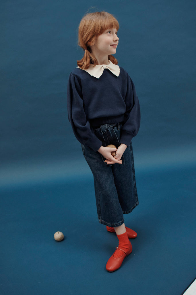 EMILE ET IDA FW25 PIERROT COLLAR CARDIGAN SWEATER