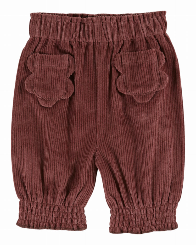 EMILE ET IDA FW25 BEBE FLOWER POCKET CORDUROY PANTS
