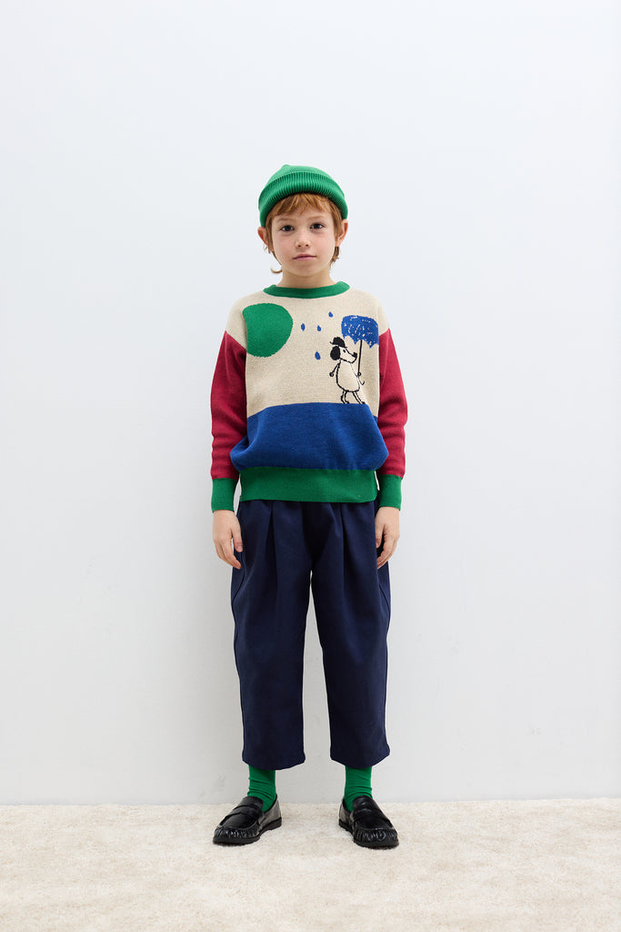 WEEKEND HOUSE KIDS 'THE GOOD NEWS CLUB' Rainy Dog Jumper Sweater