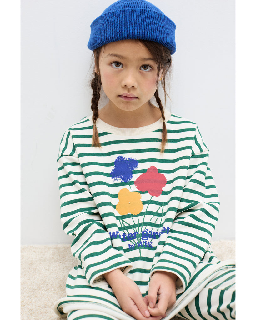 WEEKEND HOUSE KIDS 'THE GOOD NEWS CLUB' Winter garden stripped long sleeve t-shirt top