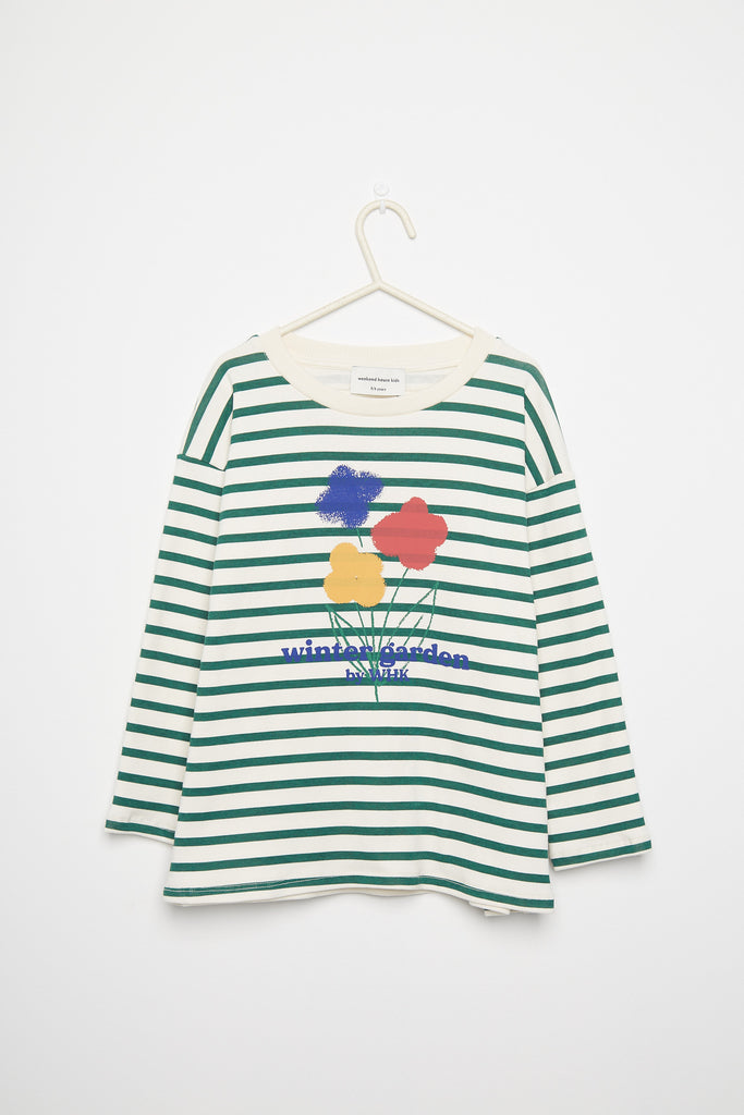 WEEKEND HOUSE KIDS 'THE GOOD NEWS CLUB' Winter garden stripped long sleeve t-shirt top