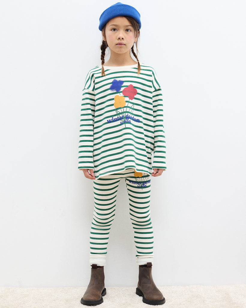 WEEKEND HOUSE KIDS 'THE GOOD NEWS CLUB' Winter garden Striped leggings
